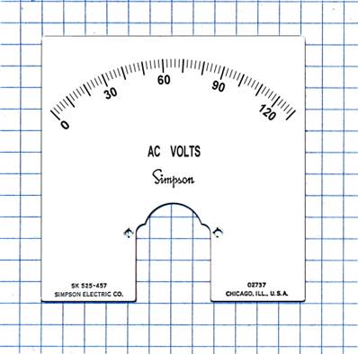 meter 0-130 volts 120 dpi